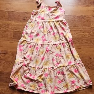 Floral Kids Dress in Pink and Yellow